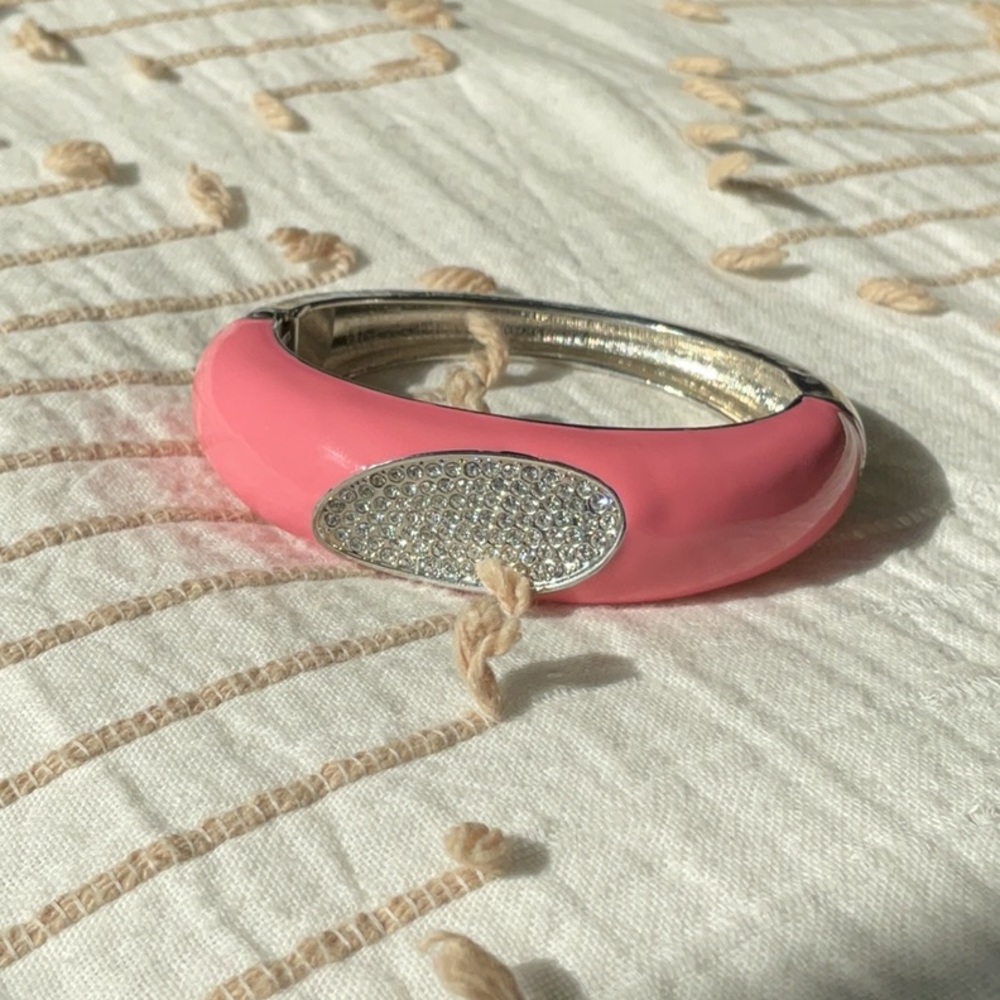 Pink and silver bracelet